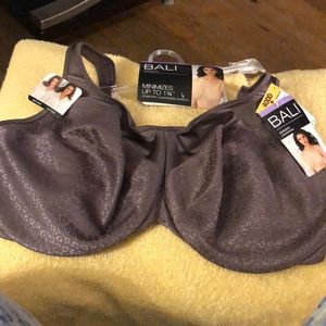 BALI new with tags underwire minimizer bra rum raisin color 40DD
